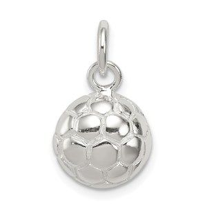 925 Sterling Silver Sports Theme Unisex Soccer Ball Charm Pendant